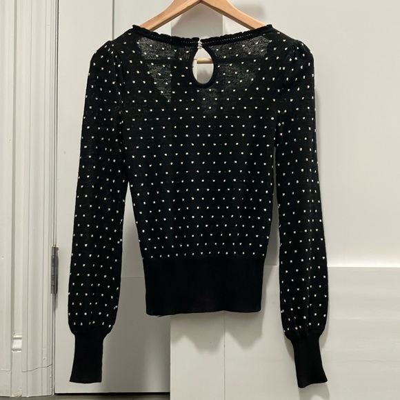 NWT Free People Polka Dot Scoop Neck Sweater Size XS - Picture 3 of 9